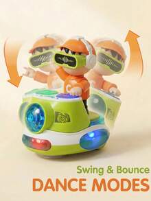 DJ Dancing Toy: Music-Synced Glow Show & Auto-Avoidance Wheels! Watch Kids'eyes Light Up As They Command This Cool DJ Boy-He Spins To Carols, Dodges Furniture, And Pulses Colorful Lights. The Perfect Gift For Little Kid Dj Set For Kids Kids Dj Set Dj Table For Toddlers 1-3 Kids Dj Mixer Table Baby Dj Baby Toys Kids Toys Toddler Toys Baby Toys Kids Toys Toddler Toys Party Favors Toys,Toy,Funny - Multicolor - View 4