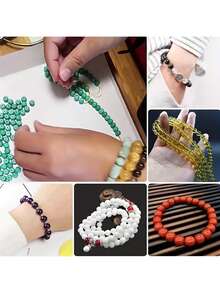 Elastic String Cord - 0.7mm Thick & Small Diameter Stretchable Thread, 50M, Suitable For DIY Jewelry Making, Beading, Bracelets, Necklace, Party Balloons & Crafts, For Beads & Cord Decorations - Elastic Cord - View 6