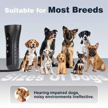 PaiPaitek 35ft Reichweite Ultraschall Anti-Bellen Gerät, effektives Trainingstool um Hundegebell für Zuhause oder Nachbars Hunde zu stoppen, tragbares Innen-/Außen Anti-Bellen Gerät - Verschiedenfarbig - Übersicht 9