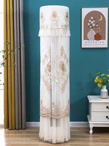 1pc Cylindrical Air Conditioner Dust Cover, Universal Top Lid Cloth, Can Start AC Without Removing Dust Cover