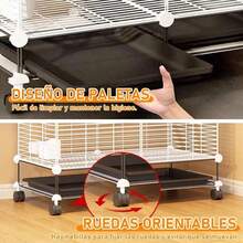 Jaulas para Aves, Jaulas Grande Metal para Pájaros con Ruedas y Bandeja Limpieza, Tazón Agua, Poste de pie, Jaula para Loro, Jaula De Canarios, Juguetes con Pájaros - Unitalla - Ver 2