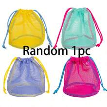 多巴胺印花抽绳化妆包，便携式网状储物袋，沥水洗漱包，多功能旅行洗漱网袋，度假旅行必备品，暑假返校学校用品包，女士旅行包，旅行化妆包 - 彩色 - 查看 7