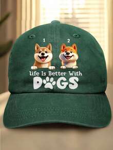 Custom-Made Personalized Hats, Featuring Multiple Names And Photos, Custom Pet Photos, Dog Photos, A Retro Washed Style, Five Color Options. Perfect For Dads, Father's Day Gifts, Birthday Gifts, And Stylish Items. Gifts For Pet Lovers - Multicolor - View 32