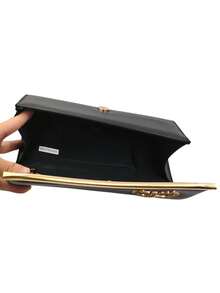 时尚百搭女士晚宴手拿包，皮革材质，可拆卸肩带，磁扣开合，涤纶内衬，适合派对、婚礼、生日、舞会、红毯活动、母亲节、圣诞节、情人节等场合。 - 紅色 - 查看 6