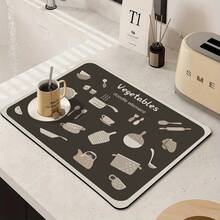 1pc Thick Silica Gel Coaster, Coffee Mat, Kitchen Draining Mat, 3.5mm Thick Waterproof Bar Table Mat, Multipurpose Household Pad, Suitable For Various Occasions And Festivals - Multicolor - View 2