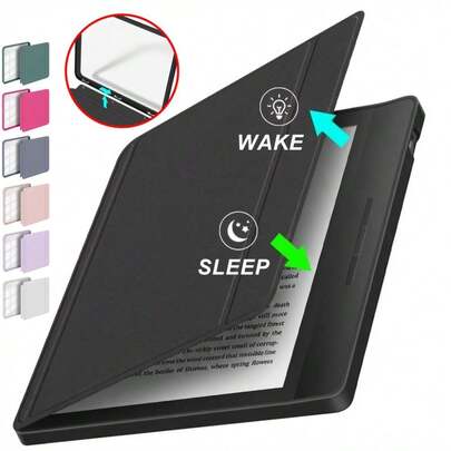 For KOBO Libra Color/2 7 Inch E-Reader Case Magnetic Cover N428 N418 Acrylic Split Protective Shell Auto Wake/Sleep 360 Rotation Detachable