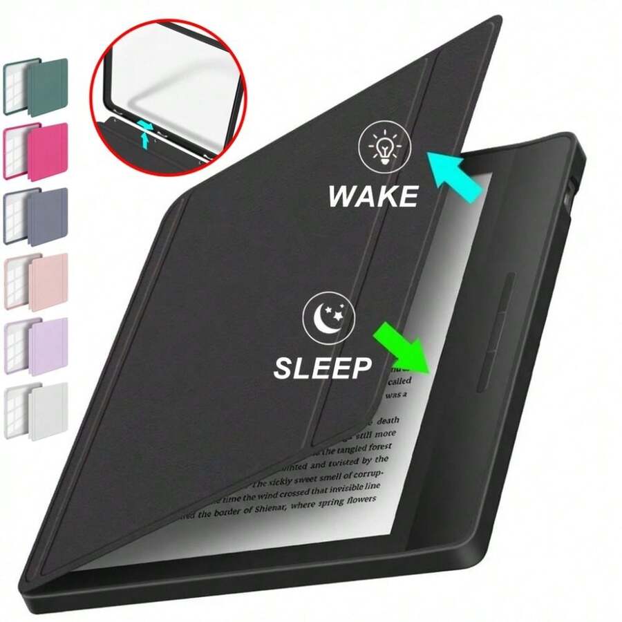 For KOBO Libra Color/2 7 Inch E-Reader Case Magnetic Cover N428 N418 Acrylic Split Protective Shell Auto Wake/Sleep 360 Rotation Detachable - Multicolor - View 1