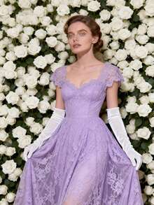 1 đôi găng tay nhung đen dành cho nữ, gợi cảm cho các buổi tiệc tối và dạ hội. - trắng - Xem 6