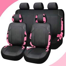 5-Seat Or 2 Seat Set PVC Leather Cow Print Car Seat Covers - Universal Waterproof Cushion Protectors For Front & Rear Seats, Durable Non-Slip Fit For Cars Trucks SUVs - 5 Seat Covers - View 9