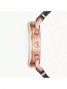 Fossil 男士石英计时腕表，星空蓝表盘，海军蓝PU皮表带，三针设计，商务休闲风格，适合日常佩戴 - 藍色 - 查看 3