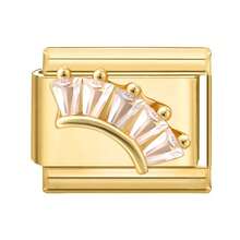 1条微镶嵌DIY意大利模块化手链，饰以星星、月亮、爱心、蝴蝶元素，适合作为派对礼物送给朋友/情侣，适用于圣诞节、新年、万圣节、情人节等场合，设计精美，不锈钢材质，本地制造，实用时尚，是圣诞节和万圣节的必备单品，沉稳的秋日色调，圣诞风格 - M292535 - 查看 7