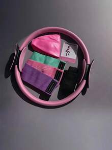 The Pilates Set (Women's Home Exercise Set) Includes Pilates Rings, Squat Resistance Bands, Stretching Ropes, Yoga Socks, Stretching Belts, And Yoga Balls. - Multicolor - View 5