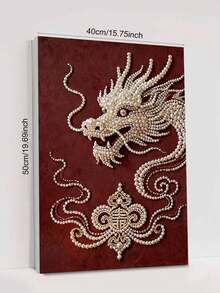 新款珍珠画神龙生日无框DIY手工粘贴钻石创意钻石画套装，适合卧室装饰、客厅挂画、房间装饰、艺术品、生日礼物、圣诞节、新年、情人节、节日礼物，充满新奇感。 - 彩色 - 查看 5