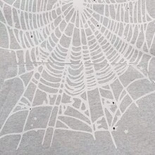 SP5DER Spider Worldwide Tracksuit Hoodie Cobweb Pattern Print Unisex Sweatshirt Men Women Graphic Outwear, Tracksuit Pullover Sweatshirt For Women Men Matching Hoodies For Couples - Grey/hoodie - 查看 5