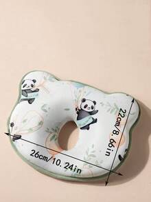 1pc Teddy Bear Head U-Shaped Baby Anti-Flat Head Shaping Pillow, Breathable Soft Neck Support Pillow, All Season, Washable, 20*25cm - Panda - View 5