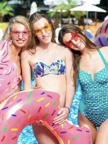 12pcs Frameless Star Shaped Transparent Glasses, Frameless Party Favors, Frameless Glasses, Heart Shaped Fashion Glasses, Heart Shaped Fashion Glasses, Pentagram Frameless Glasses, Diverse Styles - Multicolor - View 3