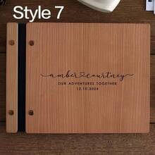 1pc A4/A5/A6 Wooden Wedding Guest Book, Personalized Laser Engraved, Suitable For Recording Photos And Heartfelt Messages, Wedding Photo Album, Personalized Gift, Rustic Charm - Multicolor 2 - View 23