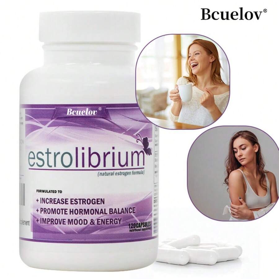 Bcuelov Estrogen Supplement - Supports Mood And Energy Health - 120 Capsules - 1 Bottle - 查看 1