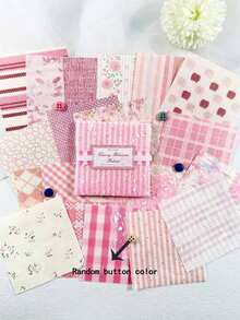 44pcs/Pack Vintage Warm Fabric Theme Mixed Material Paper Scrapbooking Supplies, Multipurpose DIY Decorative Stationery, Journal, Planner - Multicolor - View 17