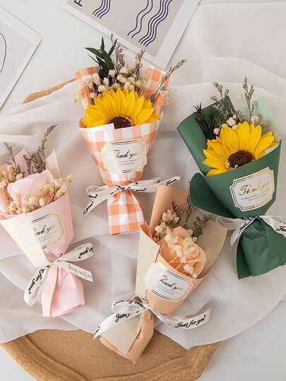 1pc Soap Flower Bouquet, Rose, Sunflower, Daisy Varieties, Soap Flower Gift Accessory Bouquet, Suitable As Valentine's Day, Mother's Day, Wedding, Anniversary, Holiday Gift Or Valentine's Day Gift