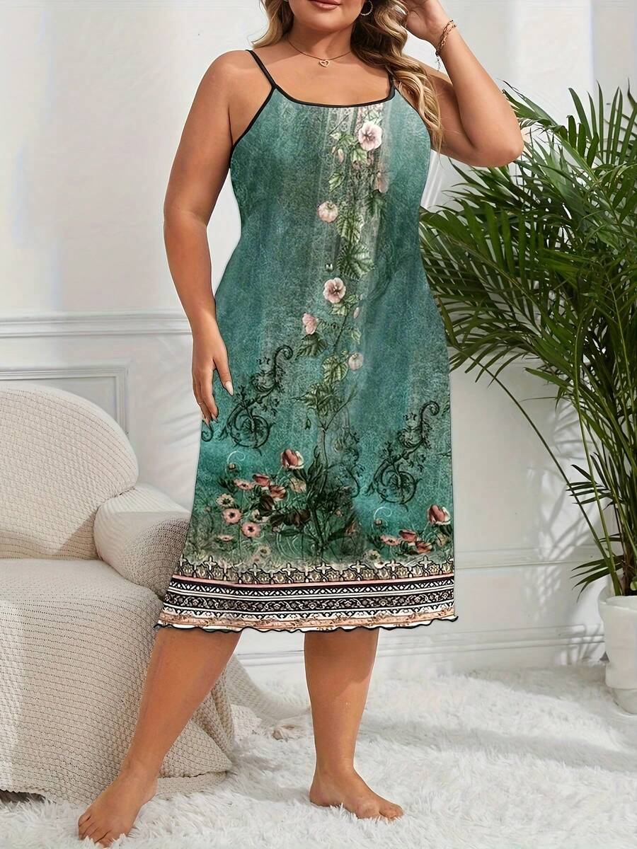 Plus Size, Nightgown For Women Plus Size, Women'S Nightgown For Sleeping, Lingerie Sleepwear, Backing Fabric For Women'S Dresses, Night Dress For Women, Night Dress Women Large Size, Nightgown Women Large Size - 墨綠色 - 查看 1