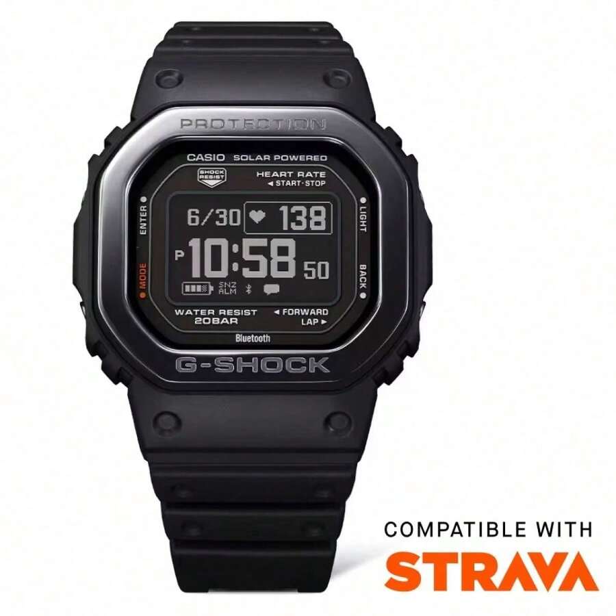 Casio 卡西欧 G-SHOCK 心率监测手表，太阳能蓝牙防震200米防水运动男士腕表 GZXDW-H5600MB-1PR - 均碼 - 查看 1