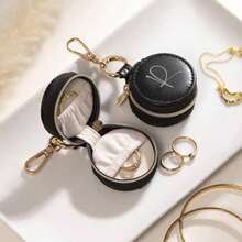 Personalized Mini Gym Ring Holder Travel Jewelry Box,Portable Ring/Earring Storage Box,Custom Gift,The First Gift Of 2025,AirTag Leather Keychain Holder, Customized Name Small Jewelry Box, Bridesmaid Gift, Wedding Gift Back To School - Nhiều màu - Xem 4