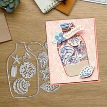 Creative Shell Cutting Mold, DIY Photo Album And Pressed Flower Template, Greeting Card Making Tool, Card Paper Cutting Handicraft, Greeting Card Template Cutting Mold - Silver - View 8