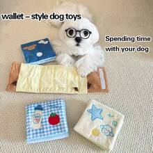 Interactive Dog Puzzle Toy – Food Hiding Wallet For Dogs, 4 Color Options, BB Sound And Crinkle Paper, 12 Food Pockets, Foldable, Perfect For Mental Stimulation And Sniffing,Keep Your Dog Entertained And Mentally Stimulated With This Interactive Dog Puzzle Toy! Designed In A Fun Wallet Shape - Multicolor - View 5