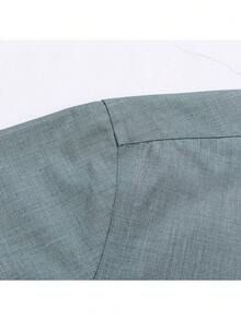 Men's Business Dress Shirts, 38% Bamboo Fiber, 62% Polyamide, Long-Sleeved, No-Iron, With A Slim Fit. Bamboo Fiber: Offers Good Moisture Absorption And Breathability, Is Comfortable To Wear And Naturally Antibacterial. It Is Wear-Resistant And Firm, Making The Shirt Less Prone To Deformation. - 苔蘚綠 - 查看 5