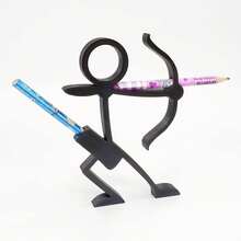 3D Printed 4 Styles Matchstick Man Pencil Holder, Pen Stand, Pen Cup, Desktop Decor, Learning & Office Supplies, Stationery, Desktop Sculpture. Student Gift, Children's Gift, Christmas & New Year Gift. - Multicolor - View 12
