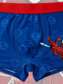 Disney 1条蜘蛛侠男士平角内裤，亲肤弹力贴身舒适平角内裤，四季皆宜 - 寶藍色 - 查看 3