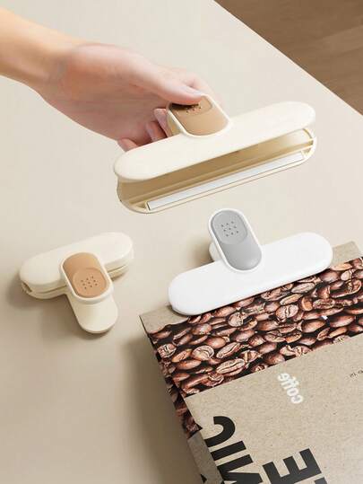 3个装强力塑料袋封口夹，食品袋封口夹，防潮弹簧夹，适用于塑料袋和零食袋，多功能日常收纳用品。家居用品、食品收纳容器及配件、生活必需品。