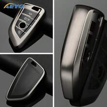 Metallic Gray Fashion TPU Car Remote Key Case Cover Shell Fob For BMW X1 X3 X5 X6 X7 1 3 5 6 7 Series G20 G30 G11 F15 F16 G01 G02 F48 Keyless