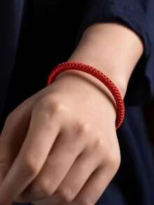 10pcs Red String Braided Bracelets | Lucky & Peace Design | Valentine's Day Gift For Couples Unisex - Multicolor - View 5