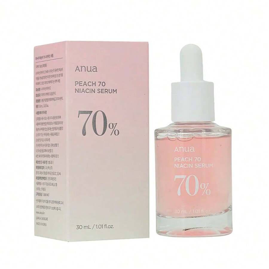 Anua Peach 70 Niacinamide Serum 1.01oz/30ml Brightening Hydrating Face Serum, Brighten Dull Skin, Help Even Skin Tone, Minimize Pores, And Strengthen The Skin Barrier, Deep Hydration, Kbeauty, K-Beauty, Korean Skin Care - Niacinamide - 查看 1