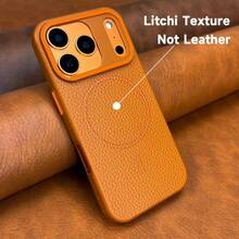 New Luxury Magnetic Wireless Charging Soft Case, Compatible With IPhone 17/16/15/14/13/12 Pro Max Plus Air 17Air/S25/S24/S23 And Other Models, Litchi Texture Shockproof Protective Cover - Light Blue - View 7