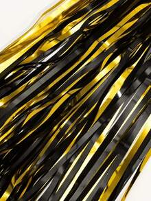 4 卷 78.8 * 39.3 英寸黑色和金色双色 PET 丝带，非常适合情人节、生日、婚礼和以黑色和金色为主题的复活节派对。 - 彩色 - 查看 6