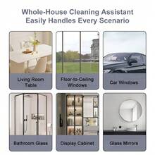 LIPETY Wireless Electric Window Cleaning Robot - Multifunctional Glass Cleaner With Water Absorption Squeegee & Mop For Household - White - View 10