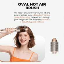 UKLISS 六合一热风造型器,自动卷发直发梳 | 11万转/分钟高速无刷电机 | 2亿负离子(防毛躁/防静电) | 强劲快速加热 | 多种造型(卷发/波浪/直发/顺滑/蓬松发根/内卷/外卷/空气刘海) | 持久定型 | 适合所有发质 | 完美的圣诞节和新年礼物(居家/日常/通勤/旅行/约会/派对/婚礼/沙龙/SPA/商务活动/节日聚会) - 珊瑚粉 - 查看 6