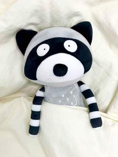 35厘米/13.78英寸浣熊毛绒玩具，可爱蓬松柔软，卡通浣熊玩偶，适合儿童和成人作为生日、圣诞节、情人节礼物或家居装饰品