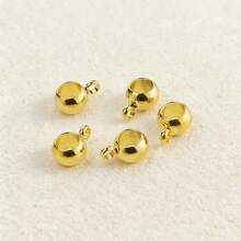 20pcs Gold-Plated Stainless Steel Vertical Hole Adjustable Beads, Spacer Beads For DIY Women Jewelry Making, Necklace, Bracelet, Earrings - Parallel Through-hole Beads - View 6