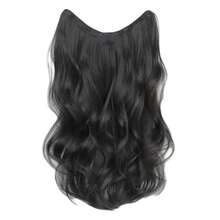 60/45厘米夹式接发，加厚自然蓬松夹式假发片，可重复使用，可拆卸波浪接发，日常使用 - 彩色 - 查看 7