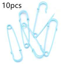 10pcs/Pack Colorful Enameled Iron Safety Pins 64X15mm, Candy Color Painted Iron Decorative Large Pins For Sweater, Shawl, Carpet, Pants, DIY Jewelry Accessories - Large Colorful Pins - View 20