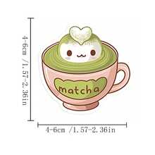 50张绿色INS风抹茶甜点卡通贴纸，可用于剪贴簿、笔记本、行李箱、笔记本电脑、滑板等。 - 彩色 - 查看 6