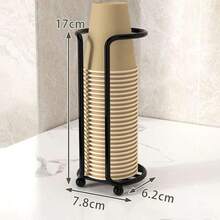 1pc Disposable Paper Cup Holder, Minimalist Paper Cup Rack, Multi-Functional Desktop Coffee/Tea Cup Storage Rack (Cups Not Included) - Multicolor - View 9