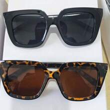 2pcs Simple Square Frame Women's Versatile Fashion Fashion Glasses, UV Protection, Suitable For Driving And Daily Use - Multicolor - View 6