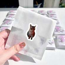 500PCS/Roll Cartoon Funny Cat Meme Stickers Cute Decoration Decals Water Bottle Suitcase Phone Case Sealing Label Sticker Decoration - 彩色 - 查看 6