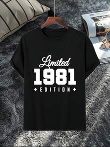 1981 Limited Edition Fashion T-Shirt Featuring A Vintage Design That Perfectly Blends Nostalgic And Modern Styles Whether For Daily Wear Or Special Occasions This T-Shirt Will Add Unique Charm To Your Look - Black - View 1