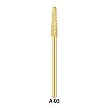 1pc Gold Tungsten Carbide Nail Polishing Drill Bit, For Nail Removal And Buffing, Nail Art Manicure In Home Or Salon - Gold - View 20